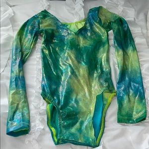 Holographic tie-dye bodysuit.